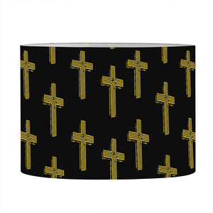 Religious Cross Pattern Print Drum Lamp Shade