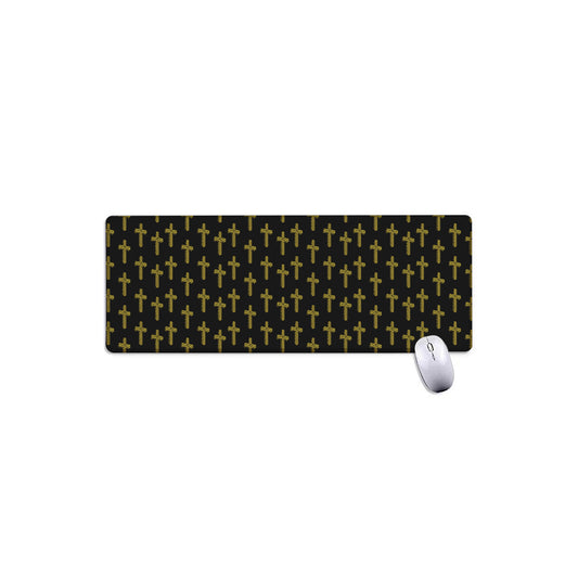 Religious Cross Pattern Print Extended Mouse Pad