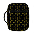 Religious Cross Pattern Print Front Pocket Bible Bag
