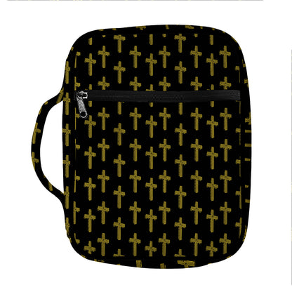 Religious Cross Pattern Print Front Pocket Bible Bag