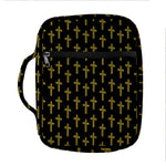 Religious Cross Pattern Print Front Pocket Bible Bag