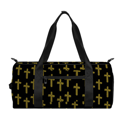 Religious Cross Pattern Print Gym Bag