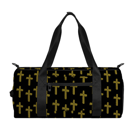 Religious Cross Pattern Print Gym Bag