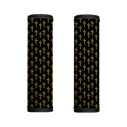 Religious Cross Pattern Print Handle Covers