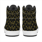 Religious Cross Pattern Print High Top Leather Sneakers