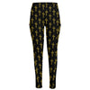 Religious Cross Pattern Print High-Waisted Pocket Leggings