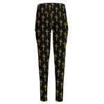 Religious Cross Pattern Print High-Waisted Pocket Leggings