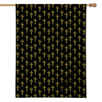 Religious Cross Pattern Print House Flag