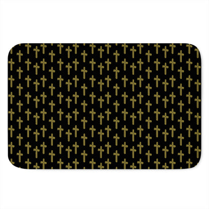 Religious Cross Pattern Print Indoor Door Mat