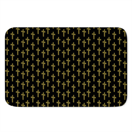 Religious Cross Pattern Print Indoor Door Mat