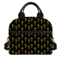 Religious Cross Pattern Print Insulated Lunch Bag