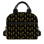 Religious Cross Pattern Print Insulated Lunch Bag