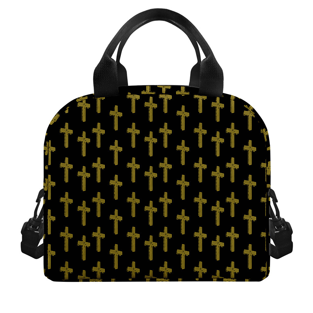 Religious Cross Pattern Print Insulated Lunch Bag