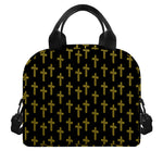 Religious Cross Pattern Print Insulated Lunch Bag