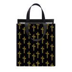 Religious Cross Pattern Print Insulated Lunch Tote