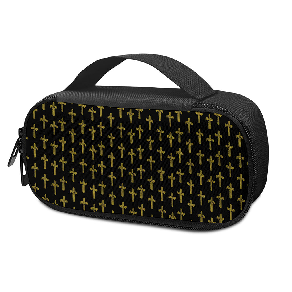 Religious Cross Pattern Print Insulin Cooler Travel Case