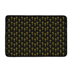 Religious Cross Pattern Print Kitchen Mat