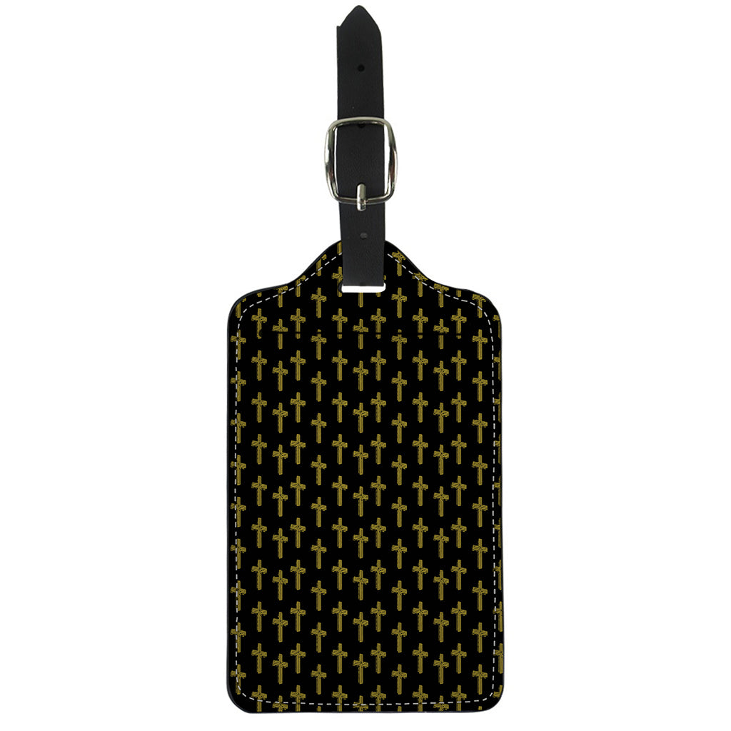 Religious Cross Pattern Print Luggage Tag