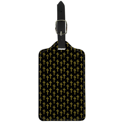 Religious Cross Pattern Print Luggage Tag
