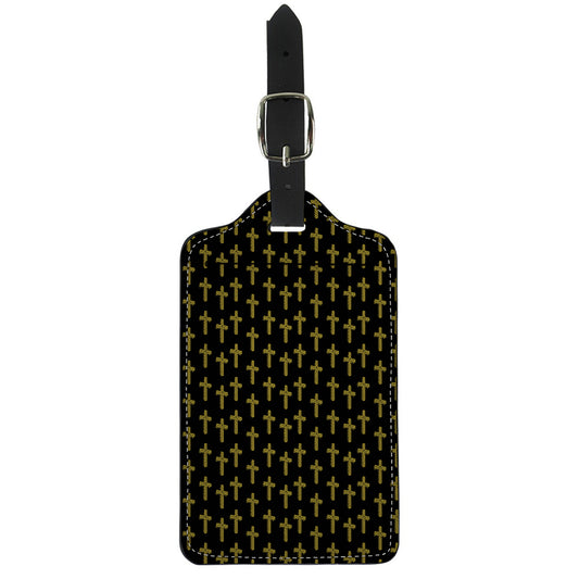 Religious Cross Pattern Print Luggage Tag