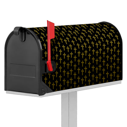Religious Cross Pattern Print Mailbox Cover