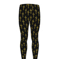 Religious Cross Pattern Print Men's Leggings
