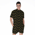Religious Cross Pattern Print Men's Romper