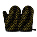 Religious Cross Pattern Print Oven Mitts