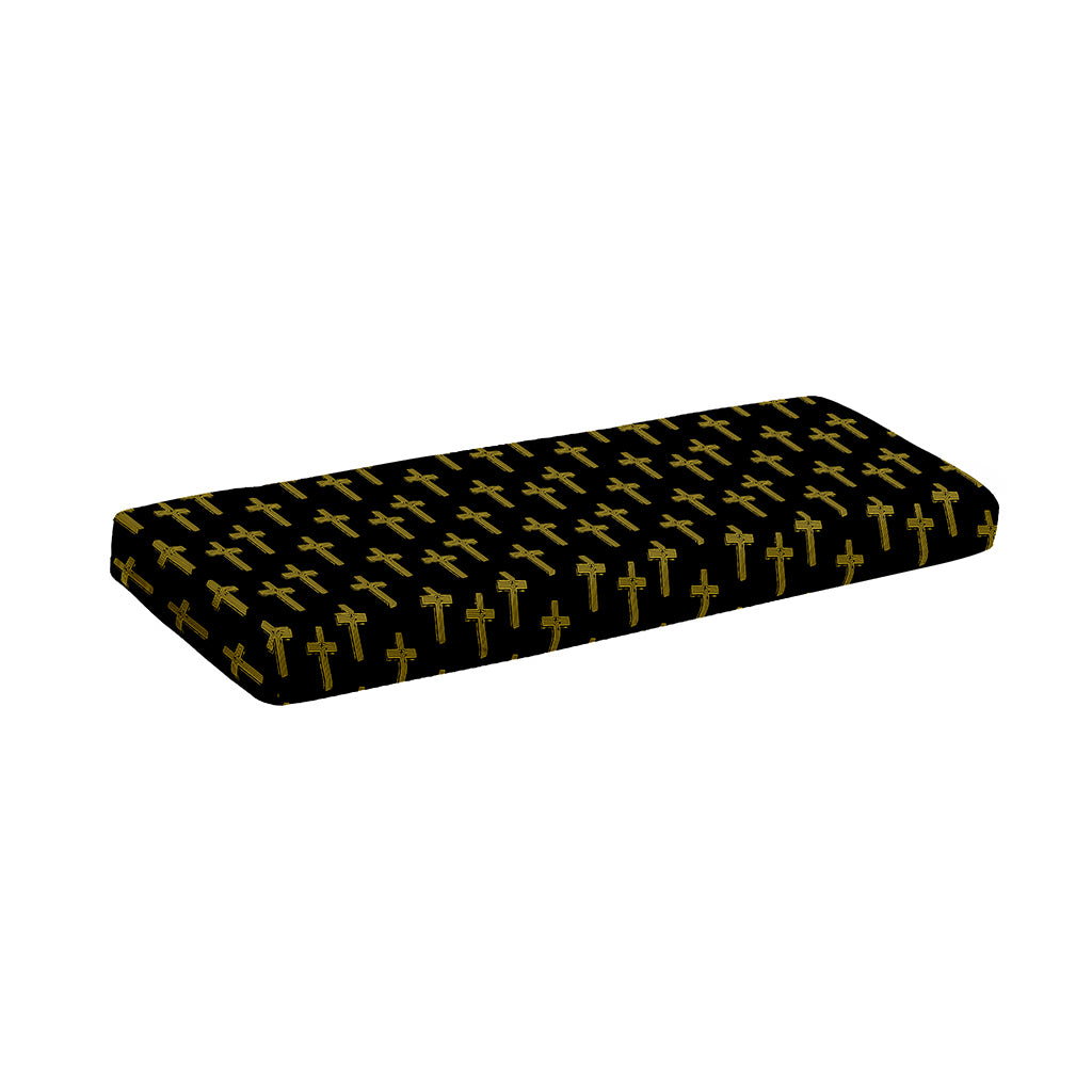 Religious Cross Pattern Print Piano Keyboard Cover
