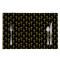 Religious Cross Pattern Print Placemat