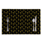 Religious Cross Pattern Print Placemat