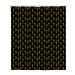 Religious Cross Pattern Print Polyester Shower Curtain