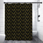 Religious Cross Pattern Print Premium Shower Curtain