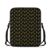 Religious Cross Pattern Print Rectangular Crossbody Bag