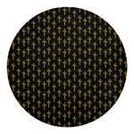 Religious Cross Pattern Print Round Blanket