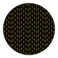 Religious Cross Pattern Print Round Floor Mat