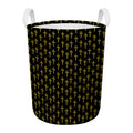 Religious Cross Pattern Print Round Laundry Basket