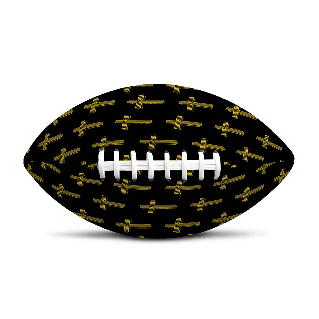 Religious Cross Pattern Print Rugby Ball