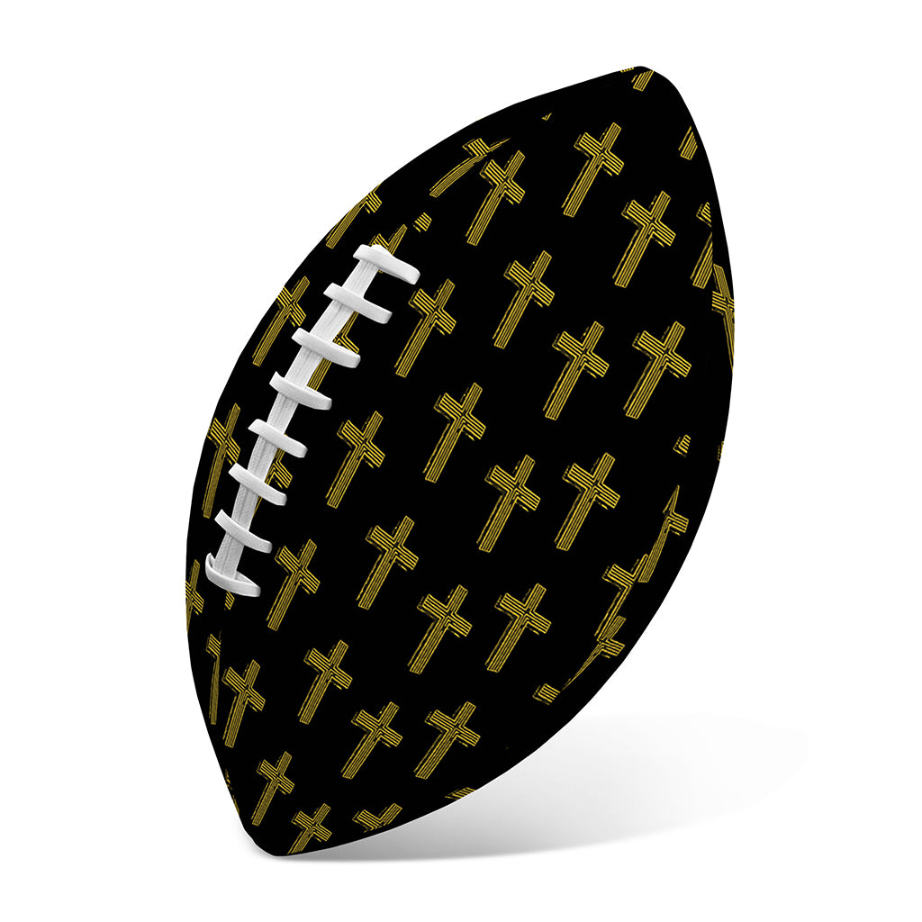 Religious Cross Pattern Print Rugby Ball