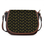 Religious Cross Pattern Print Saddle Bag