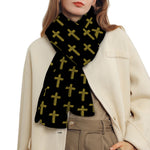 Religious Cross Pattern Print Scarf