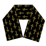 Religious Cross Pattern Print Scarf