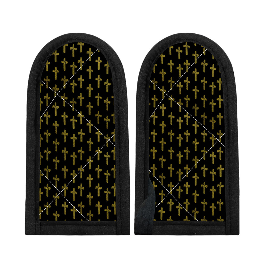 Religious Cross Pattern Print Skillet Handle Cover