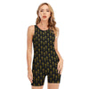 Religious Cross Pattern Print Sleeveless One Piece Swimsuit