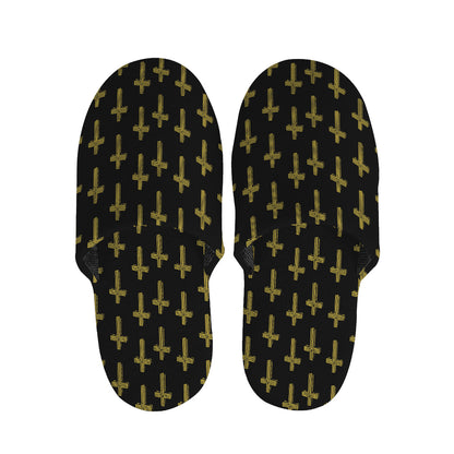 Religious Cross Pattern Print Slippers