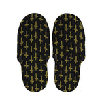 Religious Cross Pattern Print Slippers