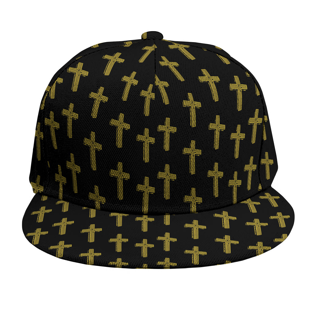 Religious Cross Pattern Print Snapback Cap