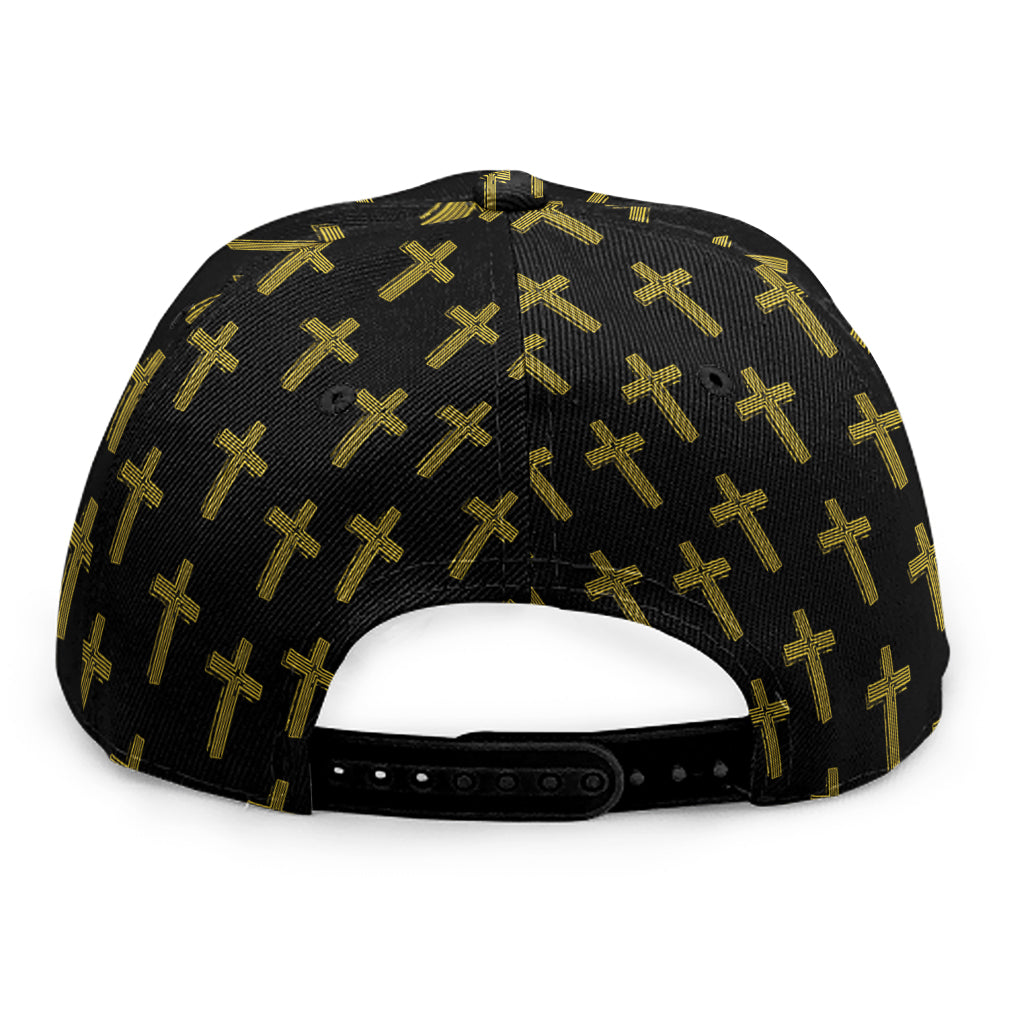 Religious Cross Pattern Print Snapback Cap