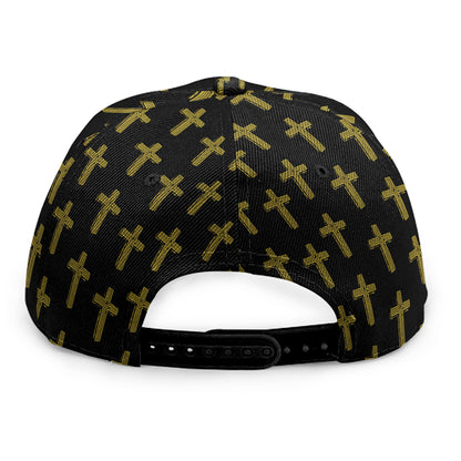 Religious Cross Pattern Print Snapback Cap