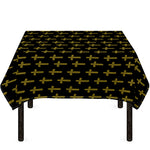Religious Cross Pattern Print Tablecloth